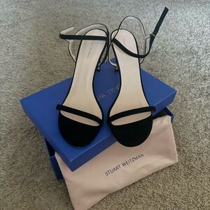 Stuart Weitzman Kassidy Black Suede Heels - Size 11
